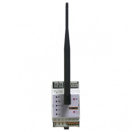 Capteur LoRaWAN TRIPHAS’O pour rail DIN, Etanche IP20 pour boucles de Rogowski, livré sans boucles